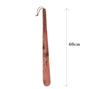 Long handle Shoe Horn Cedar Wood 60cm 2 Foot Long Personalised gift Grandpa Dad Fathers day 50th 60th 70th birthday for him image 3