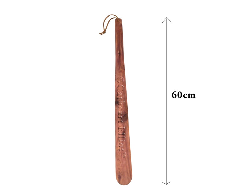 Long handle Shoe Horn Cedar Wood 60cm 2 Foot Long Personalised gift Grandpa Dad Fathers day 50th 60th 70th birthday for him image 3