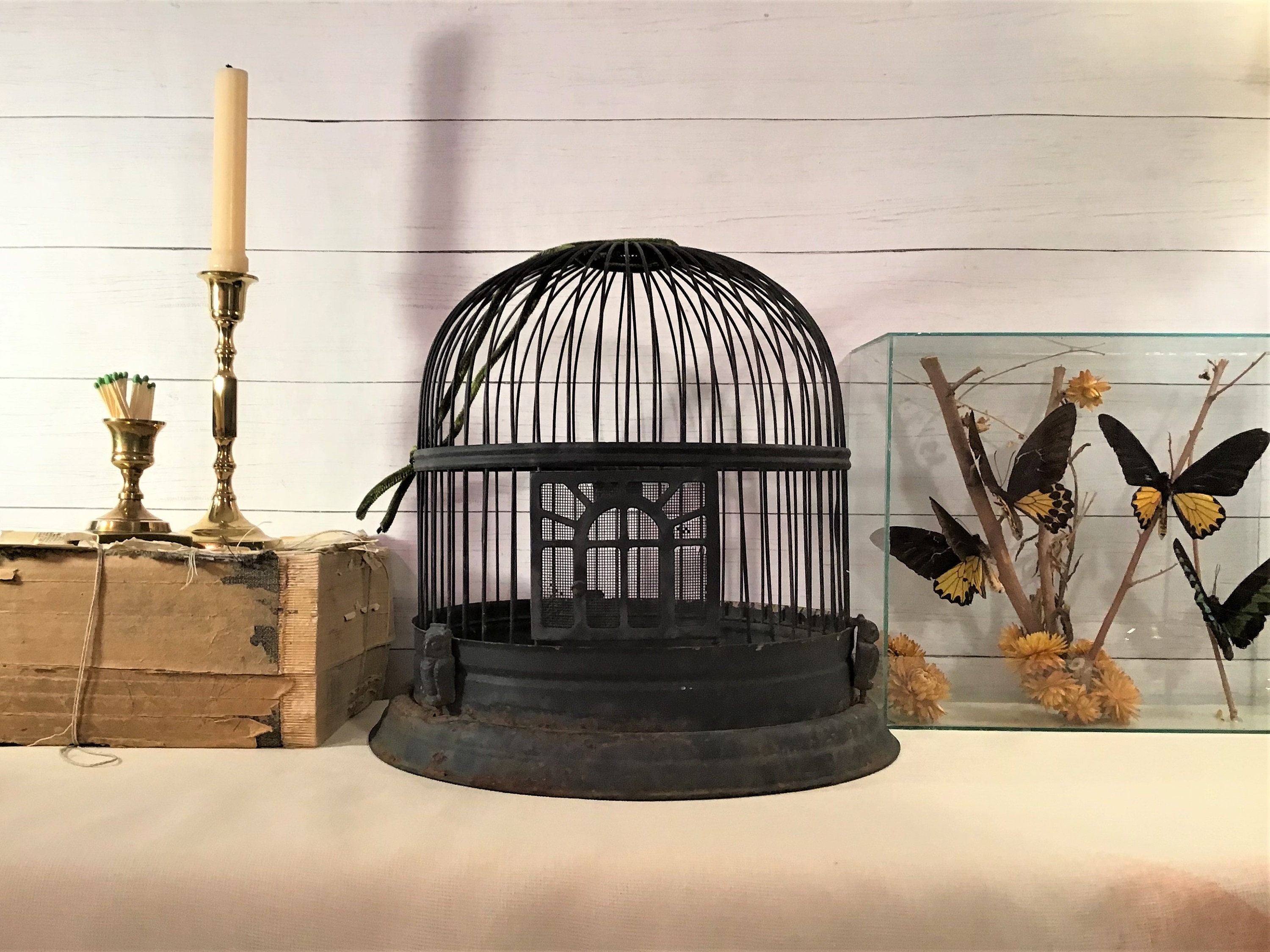 Decorative Black Bird Cage Etsy