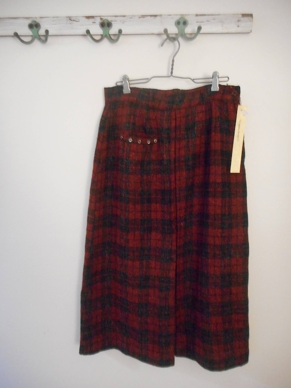 Womans 1950's Plaid Skirt - image 2