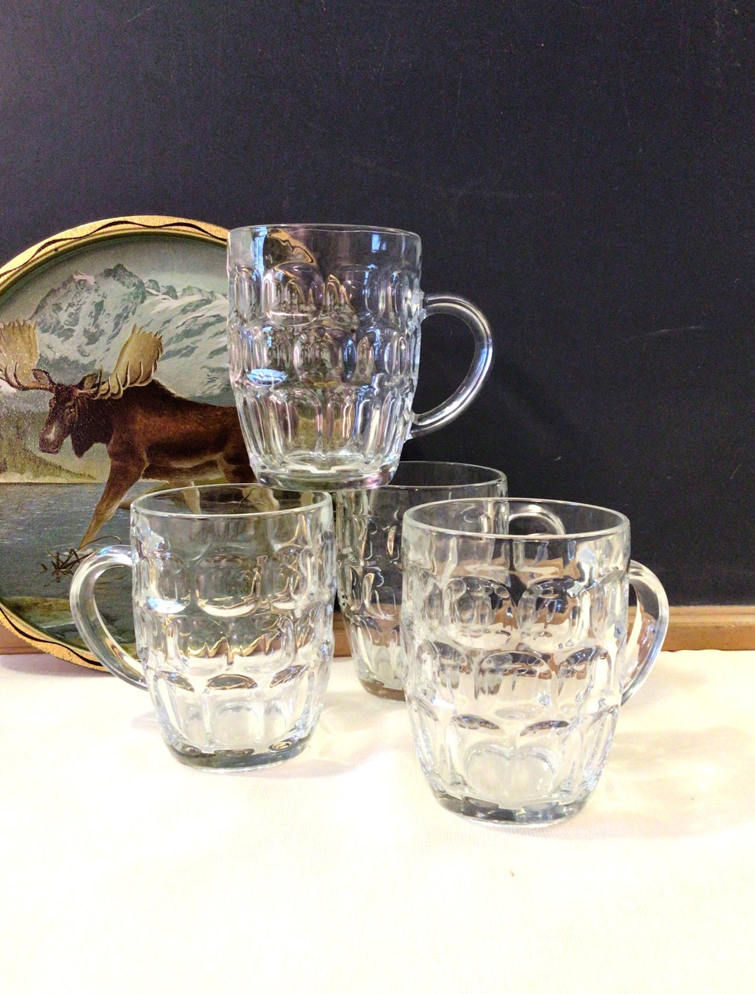 Vintage Britannia Dimple Stein Beer Mugs, Set of 4 Etsy
