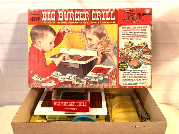 Kenners BIG BURGER GRILL! Original Box. Works. 1967 - Etsy