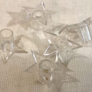 23 Clear Acrylic Christmas Star String Light Covers Reflector Caps