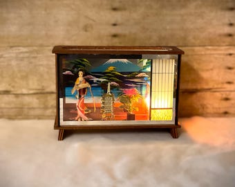 WW2 Japan Accent Lamp, Geisha Mt Fuji