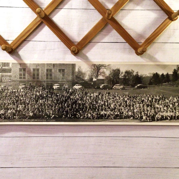 1949 Panoramic Black and White Photograph, College