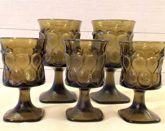 Vintage Noritake Spotlight Ruby Red Goblet Set Japan 5 Pcs Mid