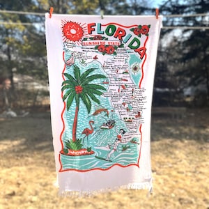 Serviette de plage vintage, souvenir de la Floride