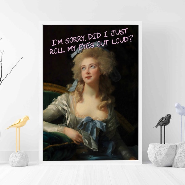Madame Grand Funny Digital Print • Altered Art Poster • Humorous Living Room Prints