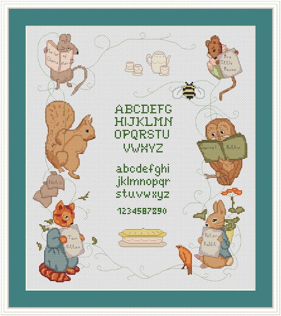 Beatrix Potter Cross Stitch Chart Peter Rabbit