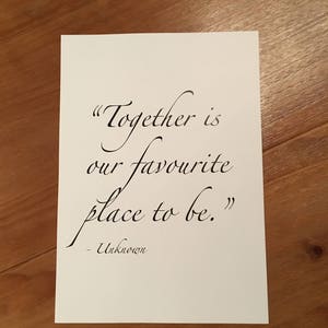 Together is our favourite place to be A4 image 2