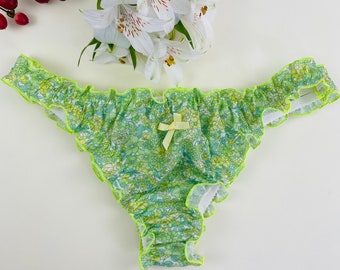 Brazilian panties for women in cotton voile “Granny”