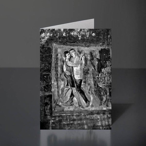 ANNIVERSARY CARD- Tango, Graffiti, Buenos Aires Landscape, Last Tango in Paris, Street Art, Spanish Culture, B&W, Birthday, Anniversary