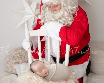 Santa chair digital backdrop, Christmas Scene, Christmas Digital Download, Santa JPG background, Santa chair, Newborn Digital