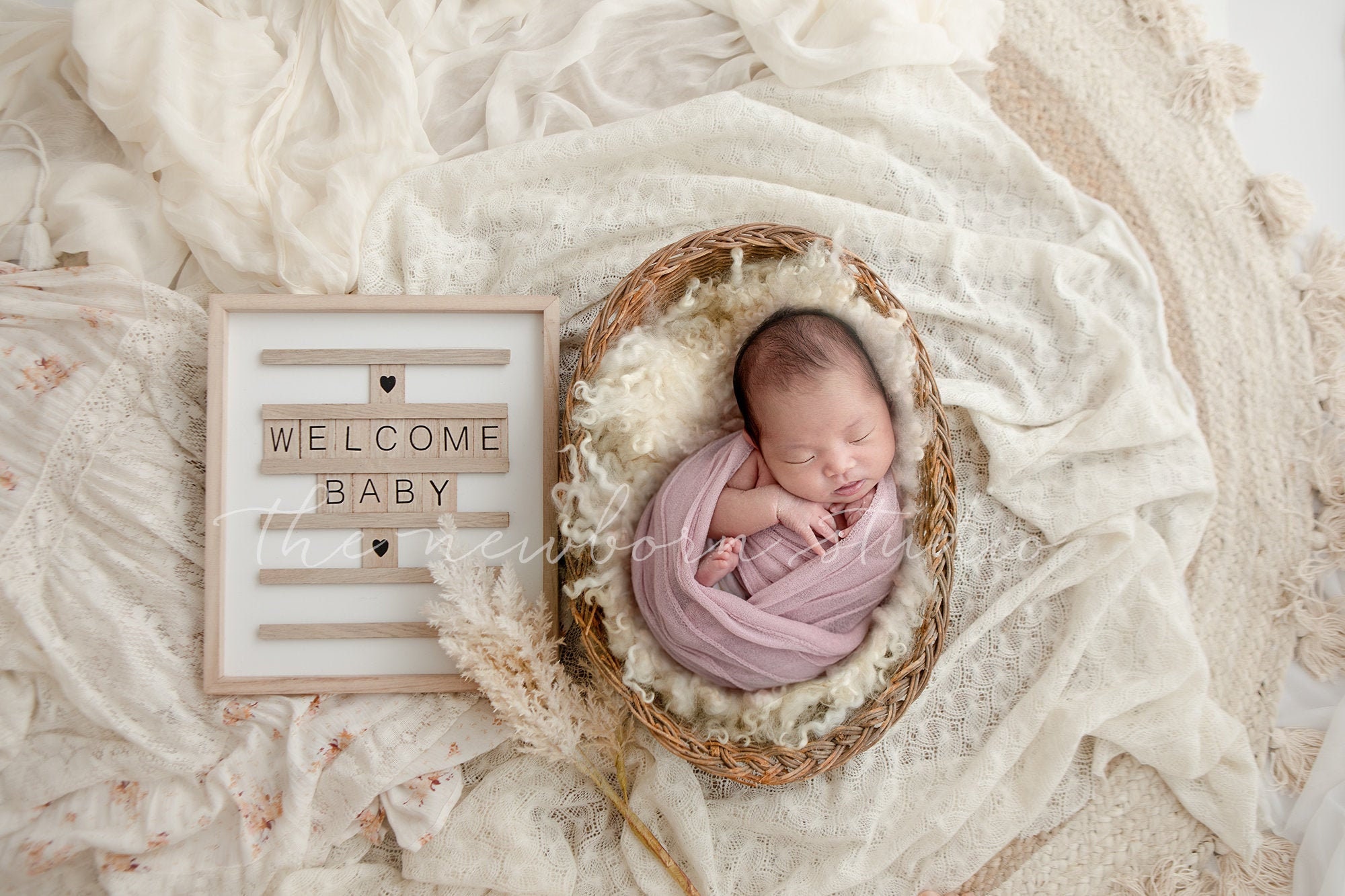 Boho_welcome Baby Curls - Digital Backdrop for Photographers - Baby ...