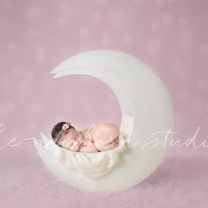 Newborn Digital Composite Pink Moon
