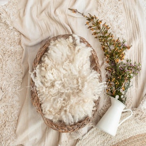 Neutral gorgeous Jug of Flowers newborn composite digital image - Natural floral digital composite - baby digital image