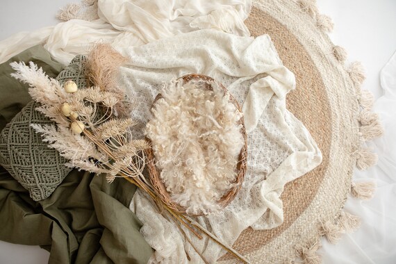 BOHO_All the greens_Digital backdrop - Digital backdrop for photographers - white neutral background - Boho newborn digital image
