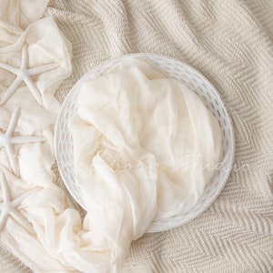 Digital cream Boho starfish - digital backdrops for newborn photography - ocean - starfish composite