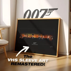 James Bond 007 Collection VHS Sleeve Art Remastered — Premium Matte Finish Wall Art Print