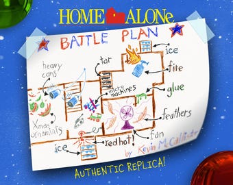 No Import Fees｜Kevin McCallister's Real BATTLE PLAN from Home Alone | Premium quality poster printed on half-thick matte paper