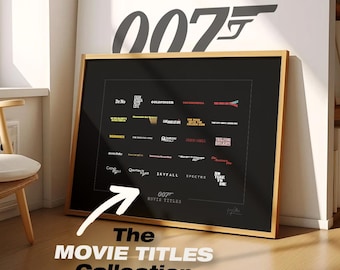 No Import Fees｜James Bond 007 Movie Titles: 25 Eon's Iconic Logo Titles Now On Display! (MATTE FINISH PRINT on premium paper)