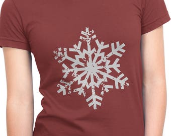 Distressed Snowflake SVG Christmas SVG Cut file winter Tshirt Cutting file SVG Dxf Eps Ai Pdf Png Jpg Files for Cricut Silhouette and more