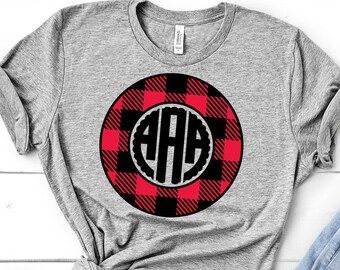 Buffalo Plaid Monogram frame Cutting file SVG Clip Art Dxf Clipart Eps Ai Pdf Png Jpg cut Files for Cricut Silhouette and more