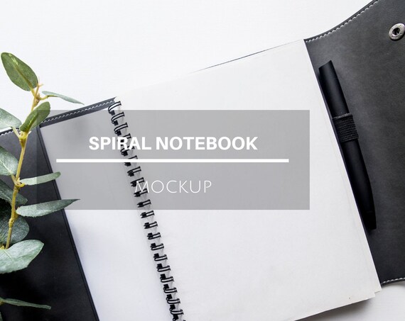 Styled Stock Spiral Notebook Mockup Planner Mockup Bosslady Mockup