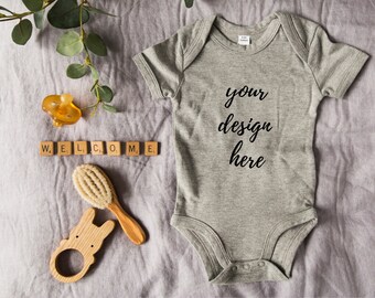 White Bodysuit Mockup Onesie Mockup Baby Bodysuit Etsy