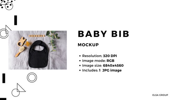 Baby Bib Mockup Bib Flatlay Bib Display Photo Baby Styled Etsy