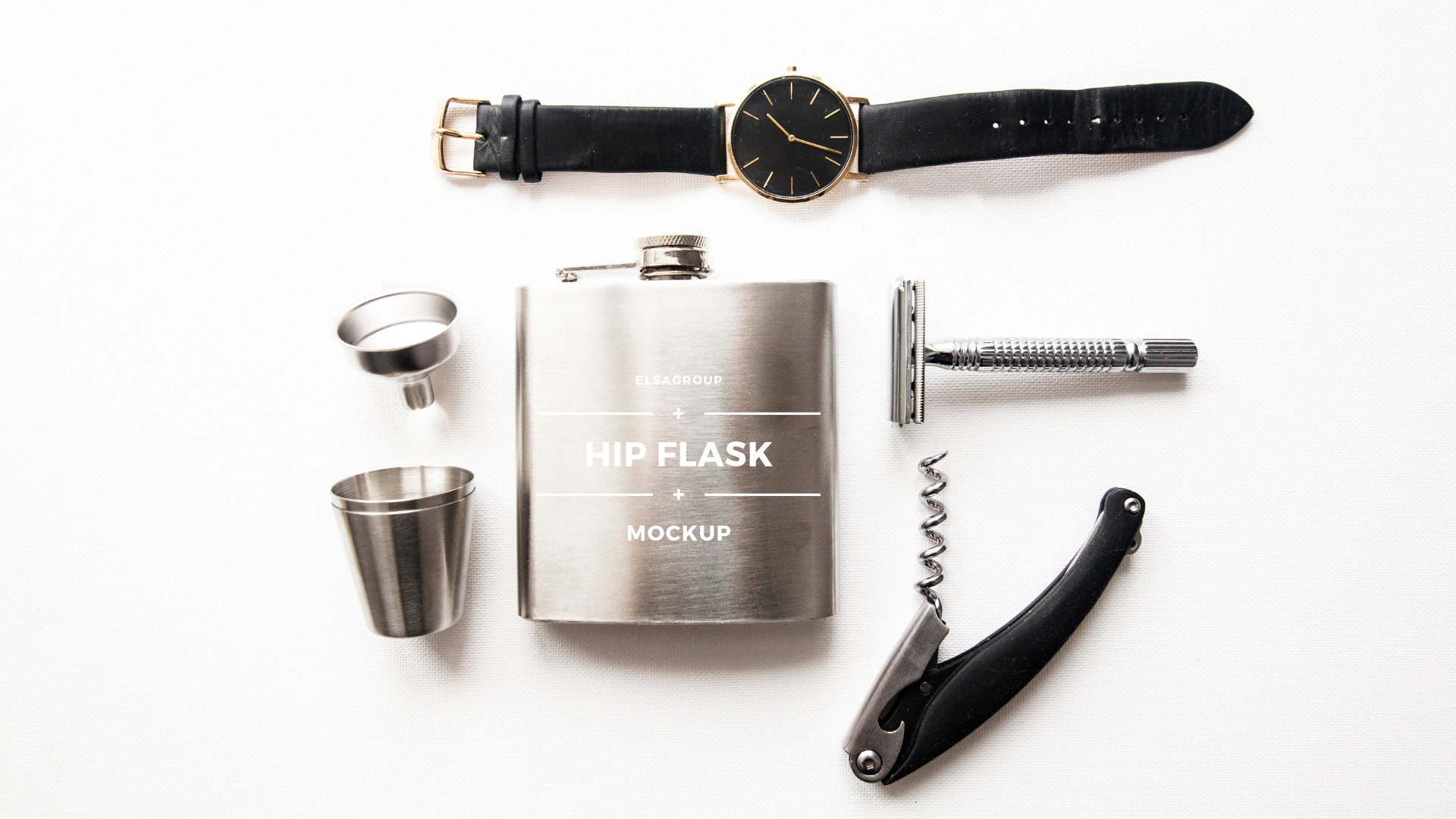 Download Flask Mockup / Hip flask Styled Stock photo / Bottle ...
