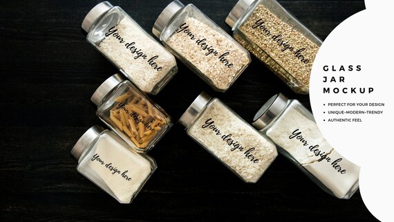 Download Glass Containers Styled Stock Photo Pantry Mockup Glass Jars Etsy