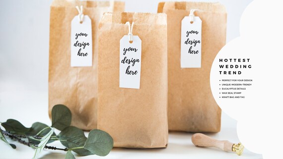 Download Wedding Mockup Gift Tag Mockup Box Mockup Kraft Tag Mockup Etsy PSD Mockup Templates