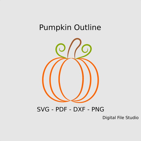 Download Free Pumpkin Outline Svg Dxf Pdf And Png Fall Svg For Cricut Etsy SVG Cut Files