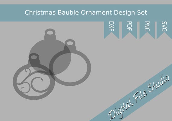 Download Free Christmas Bauble Ornament Design Set Filigree Outline Etsy SVG DXF Cut File