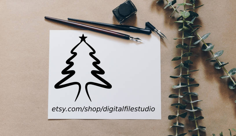 Download Abstract Christmas Tree Swirl Christmas Tree Svg Design Svg Etsy