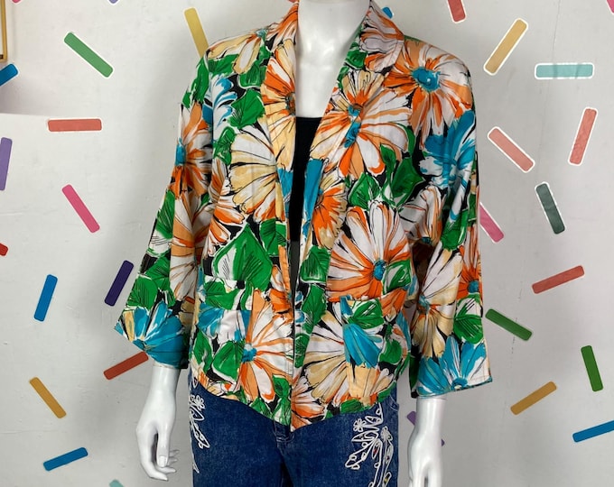 Vintage slouch design tropical jacket size 12/14