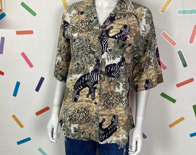 Vintage animal design short sleeve shirt Size 10/12