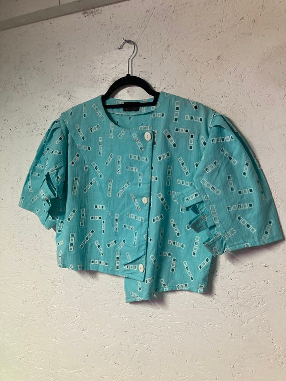 True vintage 1980s geo cut out design 2 piece set - … - Gem