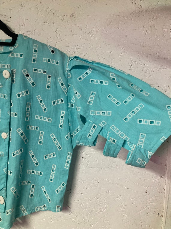 True vintage 1980s geo cut out design 2 piece set - … - Gem