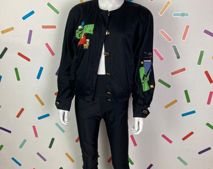 1980s true vintage Limited Edition Laurel - Artists bomber jacket - Size up to 12/14