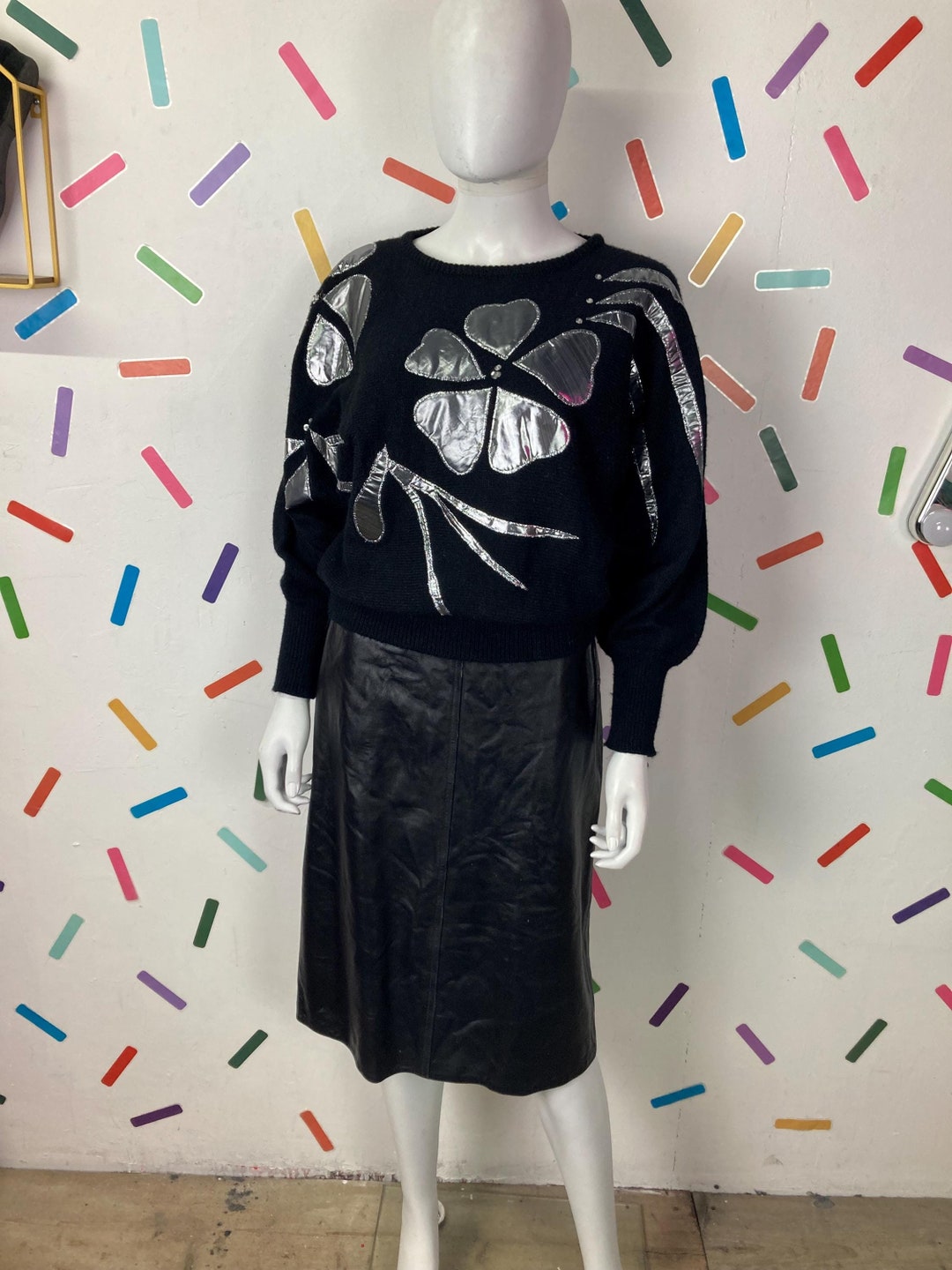 Insane 80s batwing jumper wool blend (RARE) main image 0