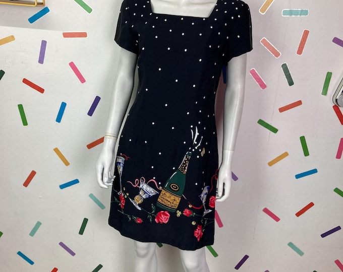 1980s True vintage party / celebration design dress size 12