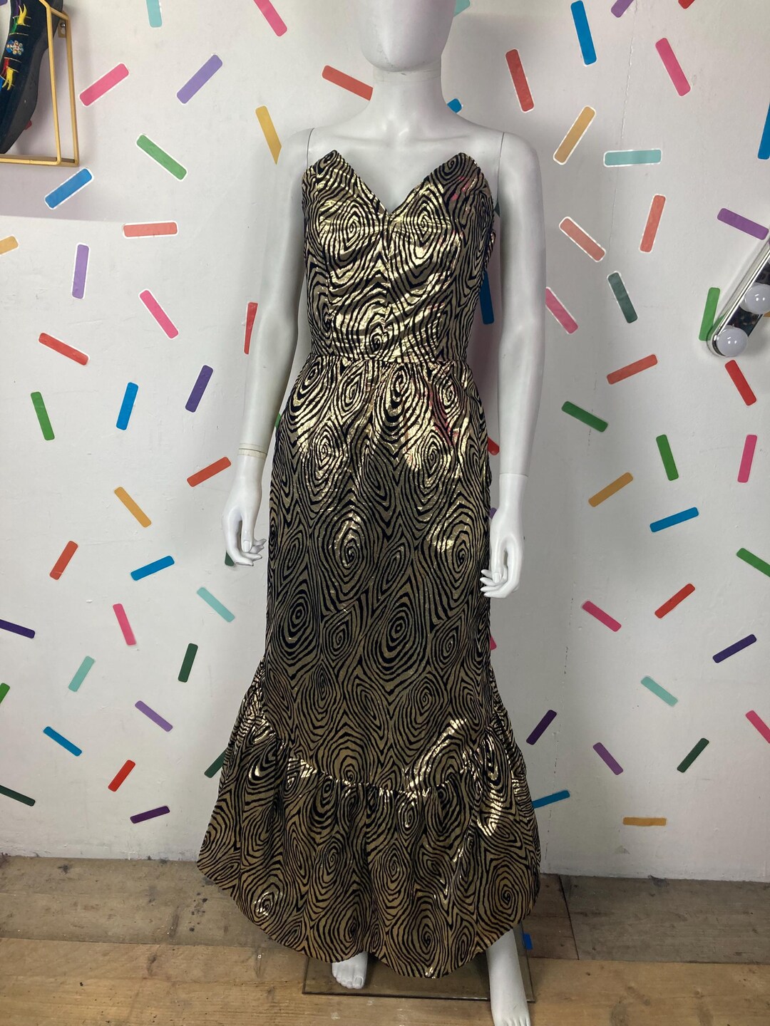 80's Gold Lam̩é Dress by Bibbs by Sharon Baldoni