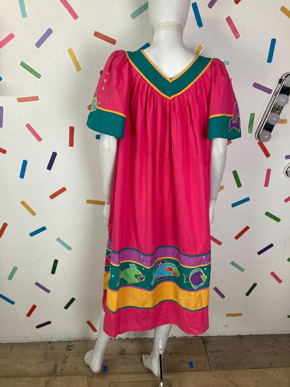 bright pink smock dress Boden Women's Saoirse Smock Back Dress in Pink
