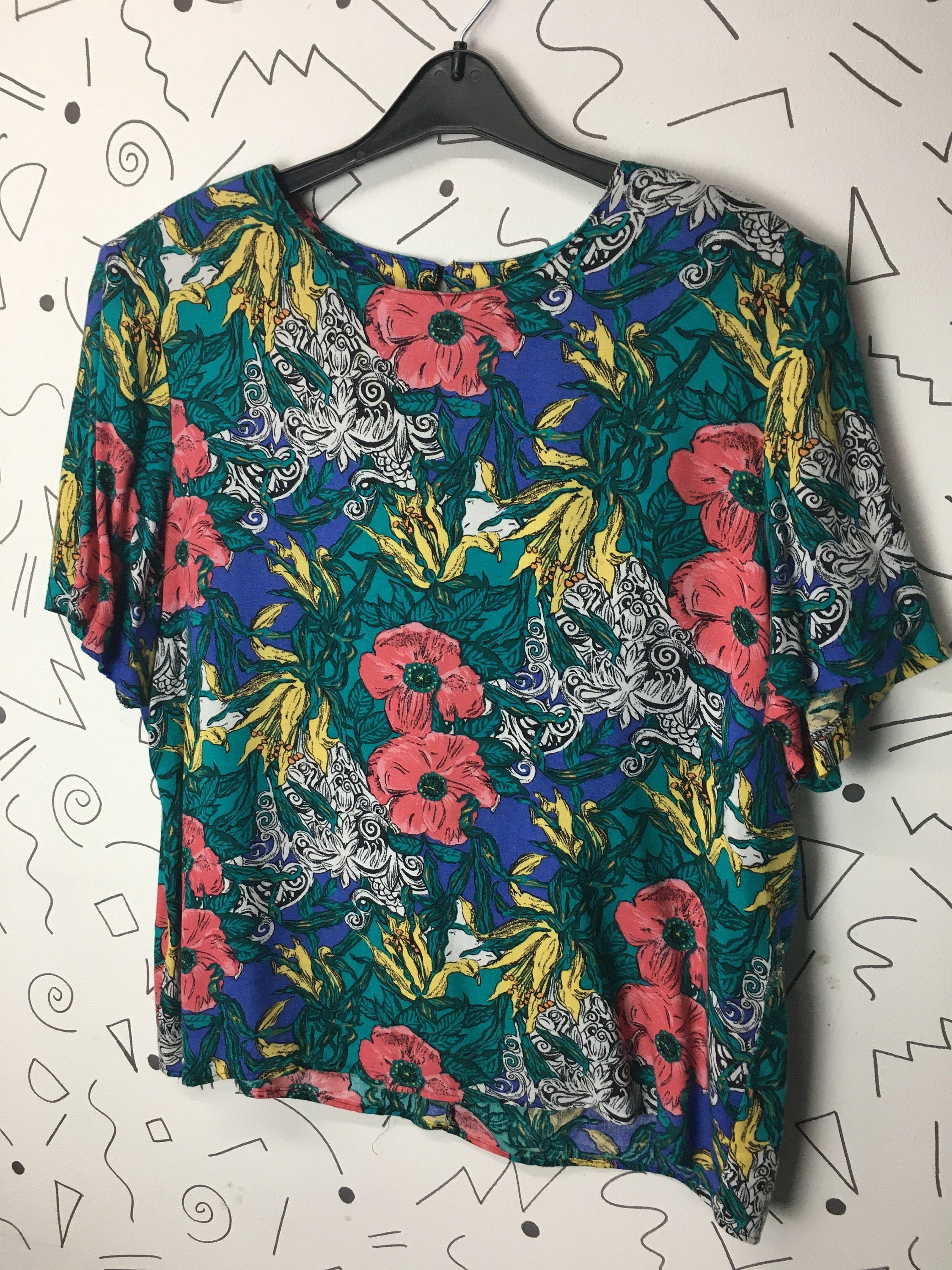 Image of True Vintage S Floral Short Sleeve Top Size //