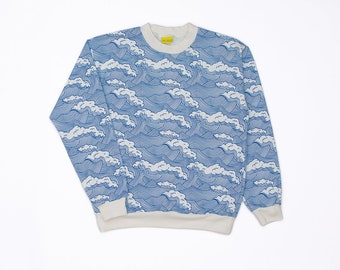 Adult Wave Print Sweatshirt