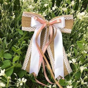 Burlap bow ties/burlap bow/bow/car decoration/Antenna loop car bow