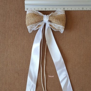 Burlap bow ties/burlap bow/bow/car decoration/Antenna loop car bow
