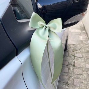 Salbeigrüne Autodekoration/Grosgrain Fliege/Autodekoration/Autodekoration/Autoschleife/Schleife/Schleife